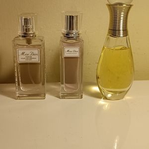 Dior 3 bottle bundle of perfume and hair mists
